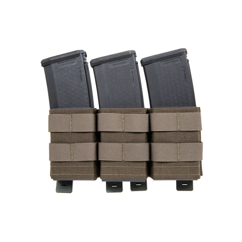 PORTA CARICATORE TRIPLO RIGIDO 5.56 - RANGER GREEN - WOSPORT