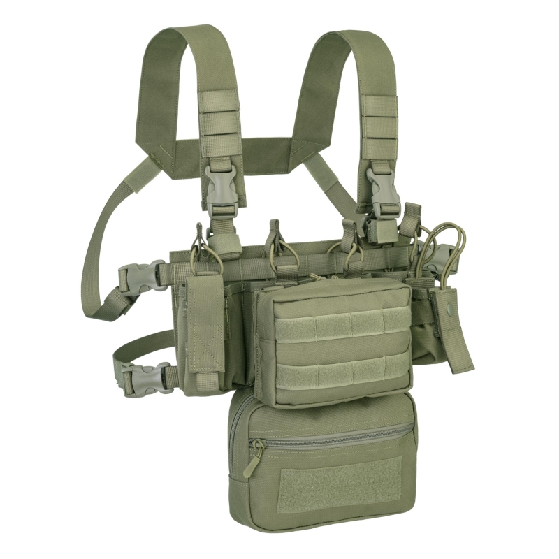 COMBO MINI CHEST RIG 900D POLY MOLLE - OD GREEN - DEFCON 5