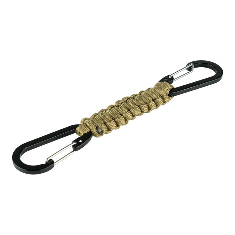 MOSCHETTONE DOPPIO CON PARACORD - COYOTE - 101 INC - immagine 2